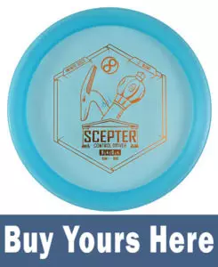 Infinite Discs Scepter C Blend When playing disc golf, it is normal that you will encounter challenges such as obstacles, corridors, and other hazards on the field. This type of situation needs a throw such as a 