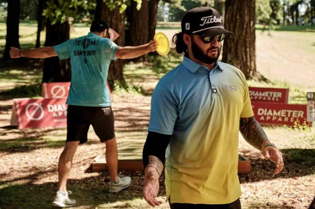 Sponsored Professional Disc Golfers Drew Gibson and James Proctor