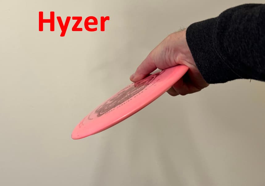 Disc golf Hyzer or OI angle