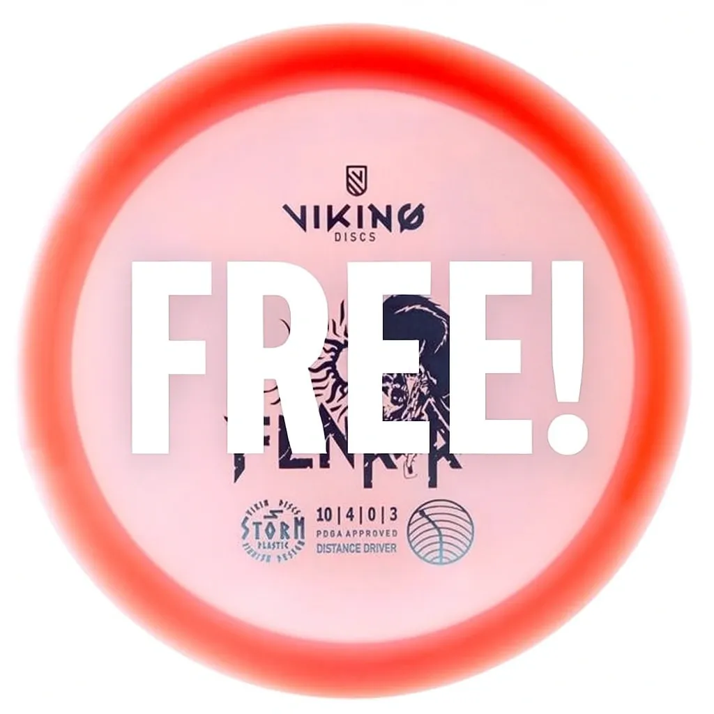 Free Viking Discs Fenrir with purchase of $30 while supplies last