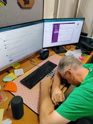 Toddfather Sleeping on the job