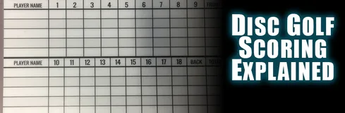 Disc Golf Scoring Banner When it comes to disc golf scoring, there are a lot of similarities between Golf and Disc Golf. Some terms are the same, while other terms are different. Here are a few terms of which you should be aware of; par, birdie, eagle, ace, hazard, out of bounds, and penalty stroke. This link will take you to the PDGA's official rules for keeping score in a PDGA sanctioned tournament, and most non-PDGA sanctioned tournament play as well. That link refers to a scoring rule that is new for 2024. The new rule indicates that every player must keep score for the entire group. The rule allows a player's caddy to keep score for them. It is helpful for each player to understand the terminology associated with disc golf scoring.