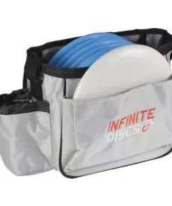 d1428bff df52 5c66 ac9c 219a47b7d84f This simple, beginner friendly bag is the perfect entry-level bag for those who are giving the game of disc golf a try. This bag is built to last for years of usage. The bag features a quality zipper, and durable 1680 denier nylon. It holds 8-10 discs and includes a pocket for Mini Disc Marker, a Pencil Holder Slot, a Drink holder with drawstring and a putter pocket for quick access to your putters.