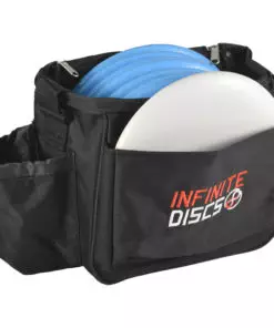 dcd58bd7 7858 55d8 af2b 4a663b5f8884 This simple, beginner friendly bag is the perfect entry-level bag for those who are giving the game of disc golf a try. This bag is built to last for years of usage. The bag features a quality zipper, and durable 1680 denier nylon. It holds 8-10 discs and includes a pocket for Mini Disc Marker, a Pencil Holder Slot, a Drink holder with drawstring and a putter pocket for quick access to your putters.